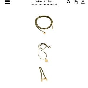 India Hicks Mr and Mrs Cord necklace - army green
